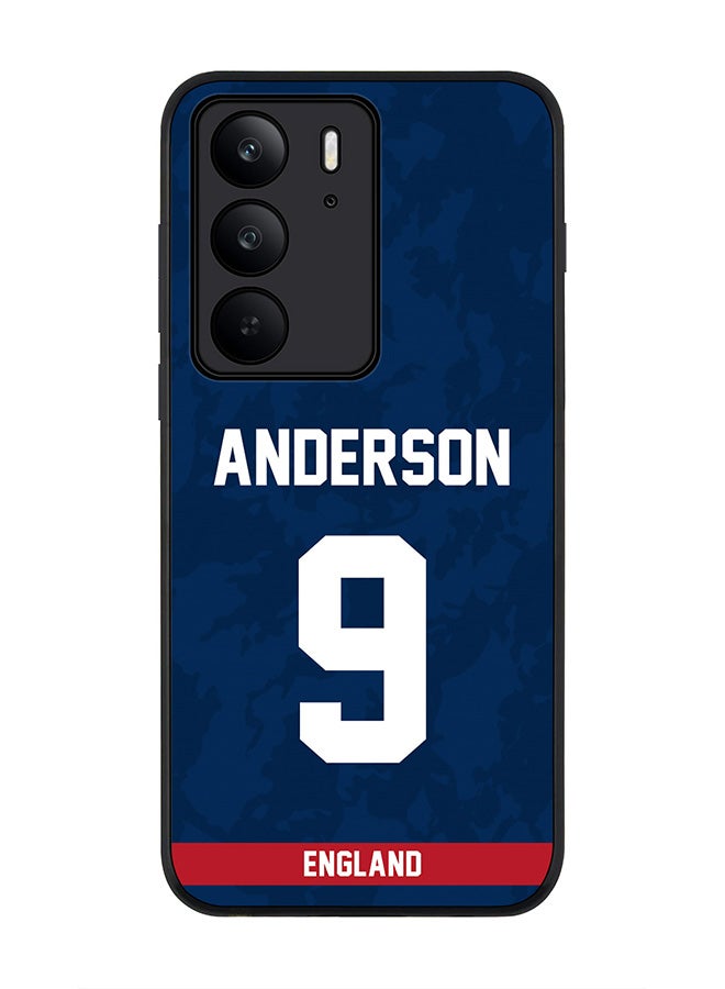 For Realme C75x / C75 4G Case,Slim fit Camera Protection, Shockproof Thin Phone cover  - England James Anderson, Jersey No 9